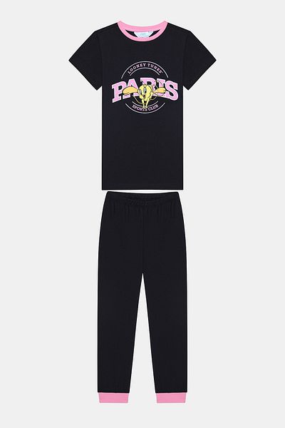 Penti Cotton Girls Looney Tunes Multicolor Pajamas Set