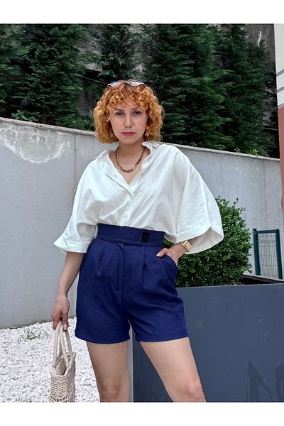 Bak'ap City Size Short Velcro Linen Shorts