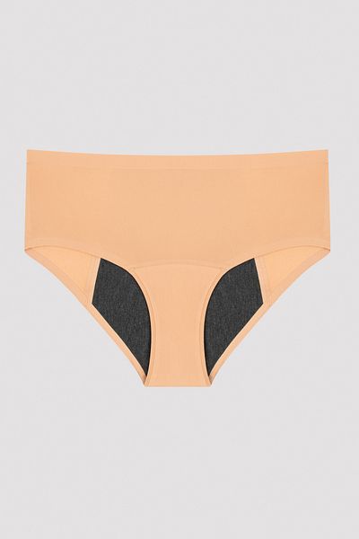 Penti Hautfarbenes, hoch tailliertes Menstruationsnachthöschen
