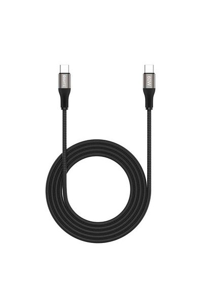 iOsuite USB-C to USB-C Cable, 1.2 Metre, 60W Fast Charging, Braided Nylon Cord - DC-51A- Black