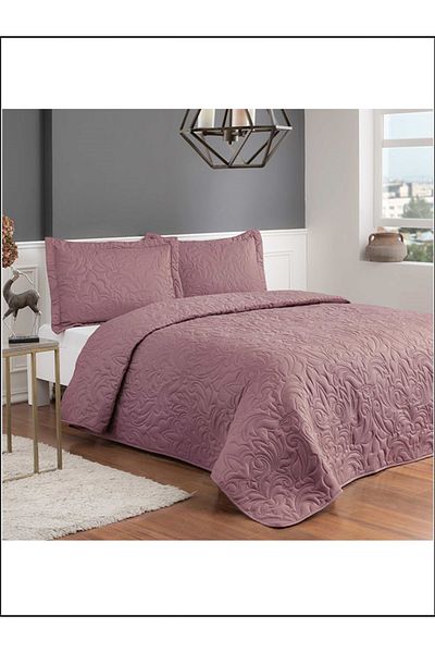 Taç Bedspread Set Gala Pink Single