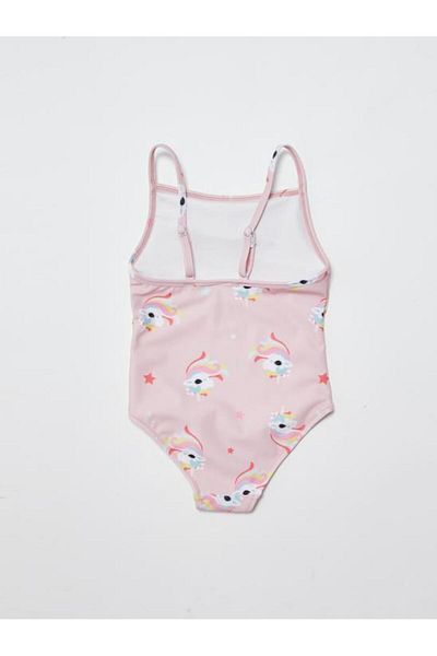 DEEP BEACH Unicorn Printed Ruffle Detailed Girls' Swimsuit Db200721cm