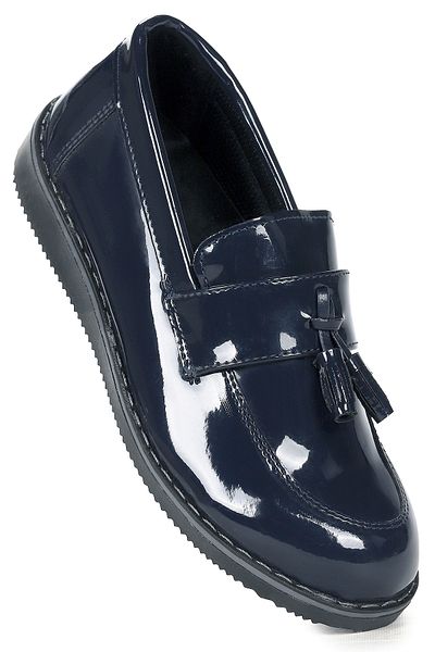 Kiko Kids Училищни обувки за обрязване Cision Laced Leather Boy Papierko
