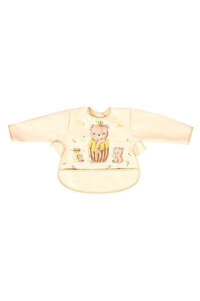 Sevi Bebe Baveta impermeabila cu maneci lungi Happy Bear