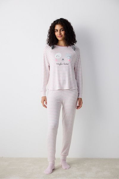 Penti Vielleicht später gestreiftes lila Sweatshirt