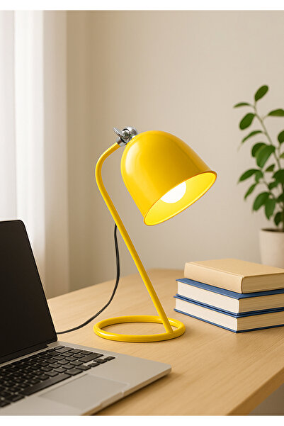 HOMİNG Sarı Renk Simplu Retro Renkli Masa Ve Gece Lambası