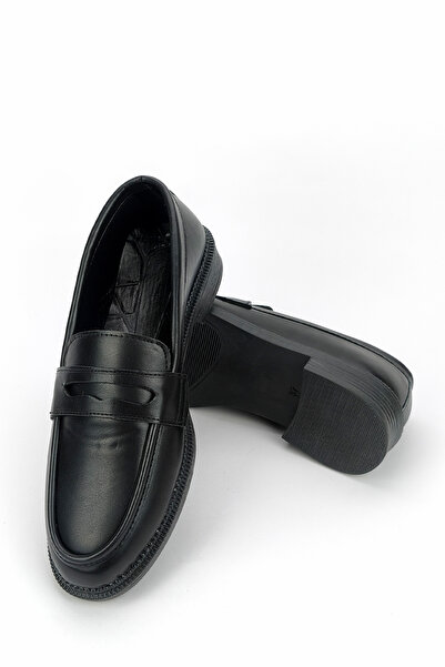 CEYDA SHOES Чорні класичні мокасини без шнурків, жіноче взуття, нековзна підошва, жіноче взуття на підборах