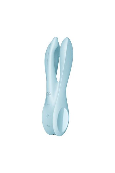 Satisfyer Vibrator Inovator cu Tripla Stimulatie, 10 Moduri de Vibratie, Satisfyer Threesome 1, Albastru