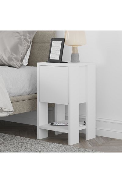 Mourah Home Ema Modern Nightstand with Storage - Multi-Functional Side Table for Bedroom & Living Room