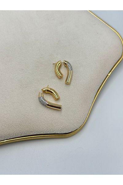 MyladyAccessoriess Zircon Stone Detailed Double Use Earrings