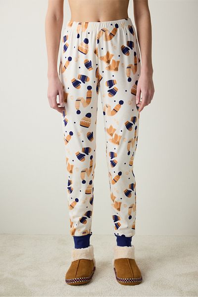 Penti Bunte Fuzzy-Hose – Winter Day Pyjama-Hose