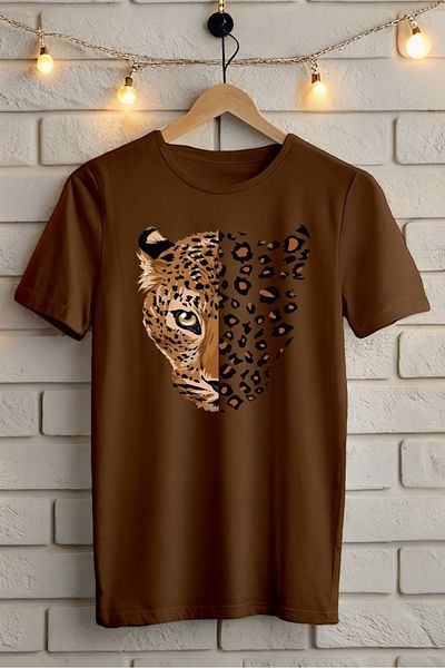 New Shine Μπλουζάκι Leopard Printed Oversize