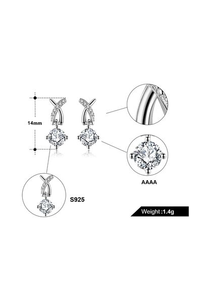 OEM Cercei Daizy tip Wedding Luxury din Argint S925 cu pietre Zirconiu