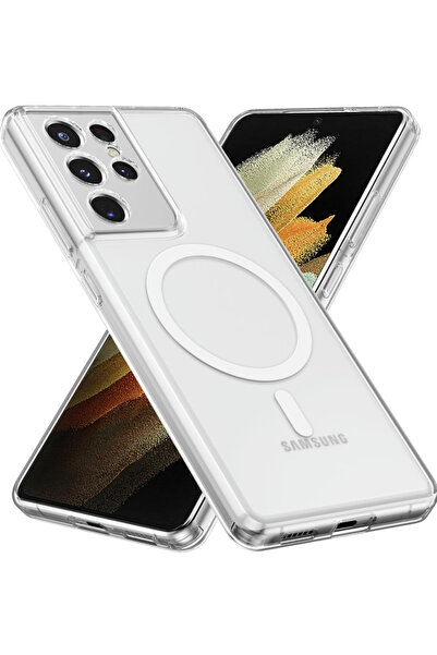 MTL Samsung S21 Ultra Şeffaf Magsafe Kılıf