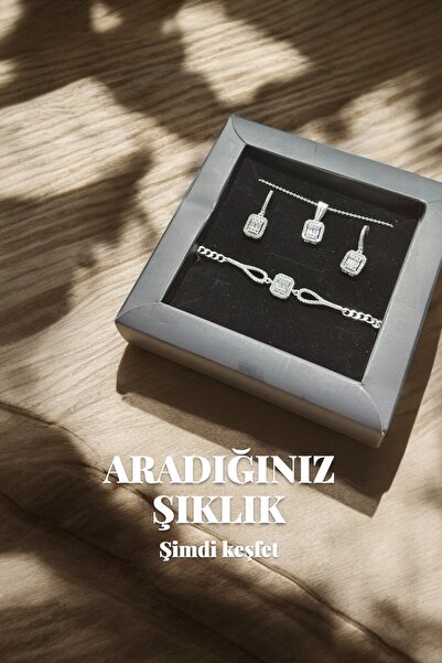 CAN SİLVER 925 Ayar Gümüş 3 Lü Baget Set- Baget Kolye Set (Özel Kutulu)-Anneler Günü Hediyesi
