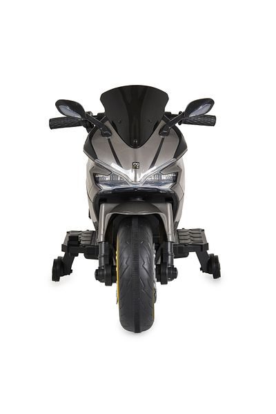 Moni Electric Motorcycle for Children 3-8 Years Old, Moni Surfer Grey – 12V, Bluetooth, MP3, 8 km/h