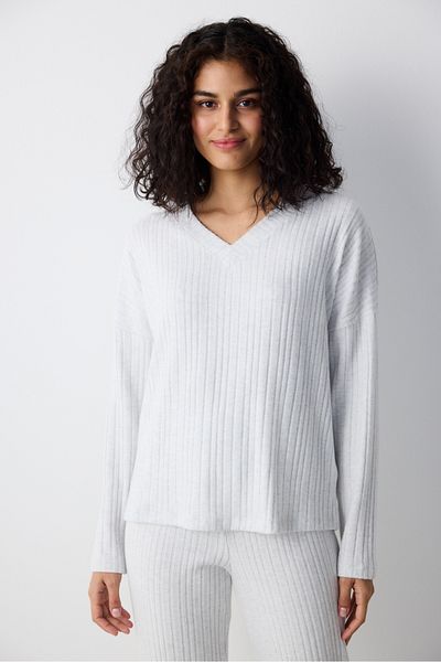 Penti Weiches, graues, hellgraues Hosen-Pyjama-Set