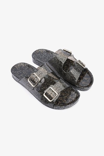 Penti Glitter Jelly Black Slippers