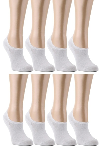 Scarpebutik 8-عبوة من جوارب الباليه النسائية الصيفية متعددة الألوان خياطة مخفية جوارب رياضية غير مرئية جوارب الباليه.