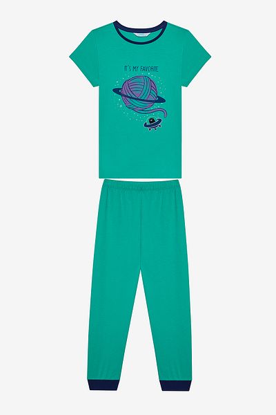 Penti Cat Galaxy 2-Piece Boy's Pajama Set - Multicolor
