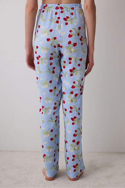 Penti Strawberries Chally Pants Light Blue Pajama Set