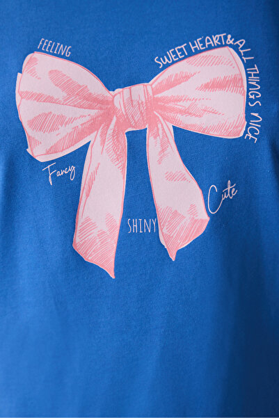 Penti Fancy Bows Pantolon Mavi Pijama Takımı