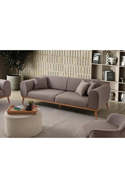 EDSY HOME Rebull 3'lü Koltuk Kahverengi