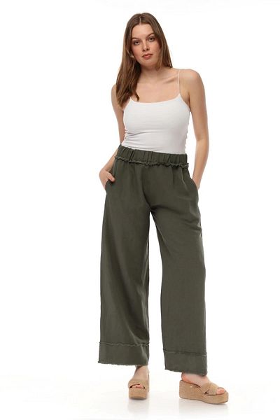 Ranasubaşı 2124 Linen Trousers Khaki