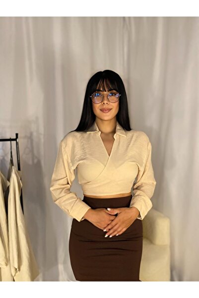 Butik Somon Pembesi Belden Bağlama Detaylı Kadın Gömlek – Şık ve Rahat Yaz Tarzı