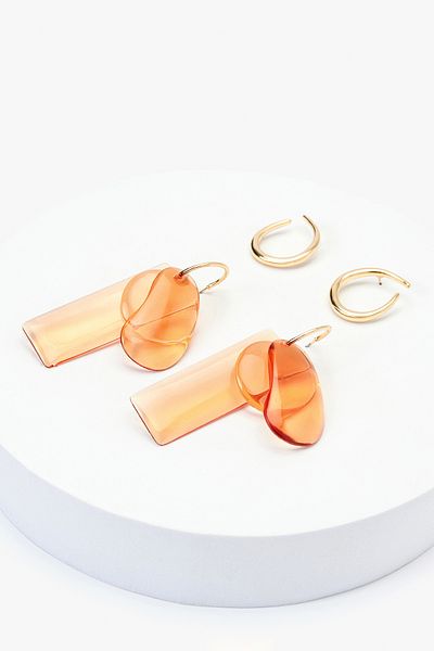 Penti Sandy Gold Color Earring Set