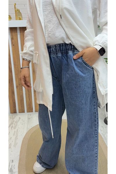 Meryemce Butik PANTALONI BLUGI CU PICIOARE LARGI (se recomandă o mărime mai mare)