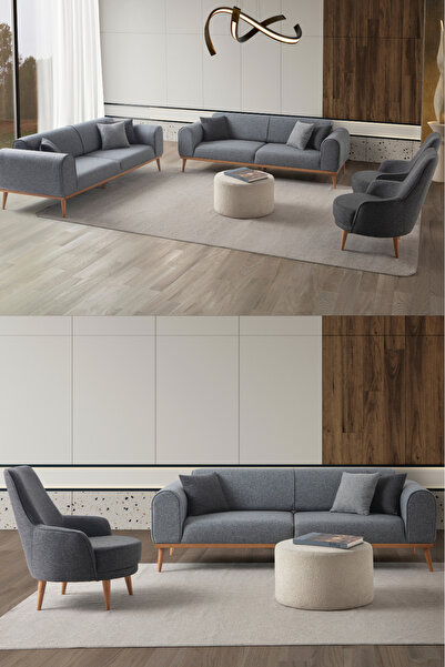 Haliloğlu Paris 3+3+1+1 Koltuk Takımı Gri Renk