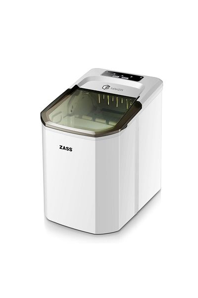 Zass Aparat de gheață portabil Zim 02, 4 - 6 kg/24h, 1,25 litri, 2 dimensiuni cuburi de gheață mici/mari, 112w