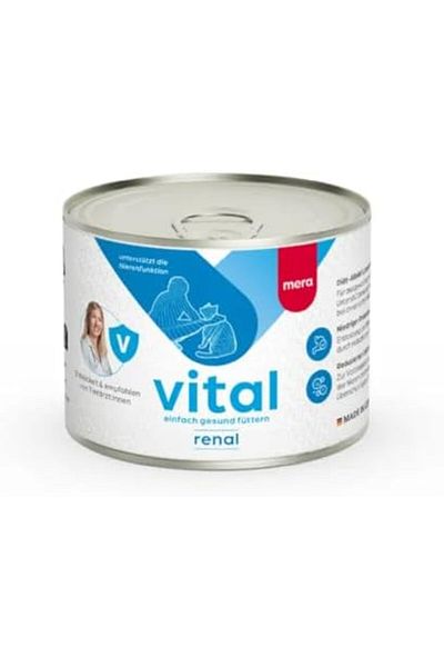 Mera MeraVital Renal Cat Wet Food – Kidney Support for Cats with Renal Disease, Easily Digestible, Low
