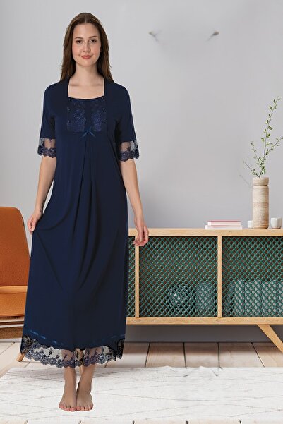 Puerpera Effortt ثوب نوم للأمهات الحوامل مزين بالدانتيل 6033