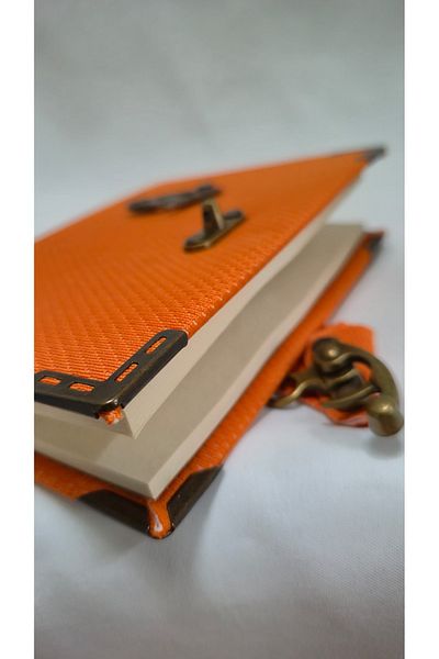 Land of Souvenir Fabric Covered Notebook with Lock Accessories