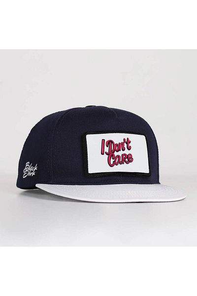 BlackBörk V2 I Don'T Care Logo White-Navy Hip Hop Cap