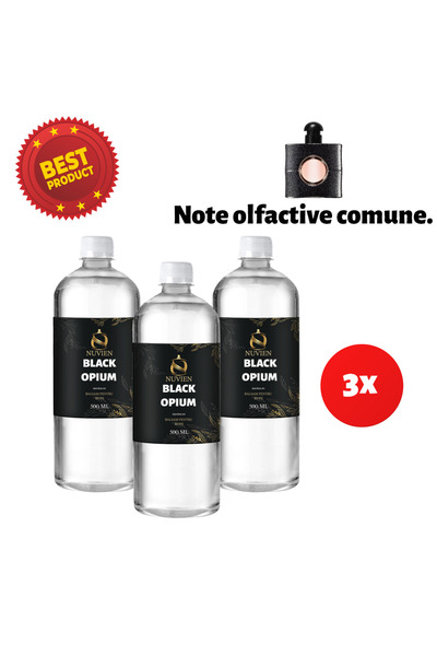 Nuvien Set of 3 Concentrated Fabric Conditioner, 3x500ml, Black Opium inspired scent