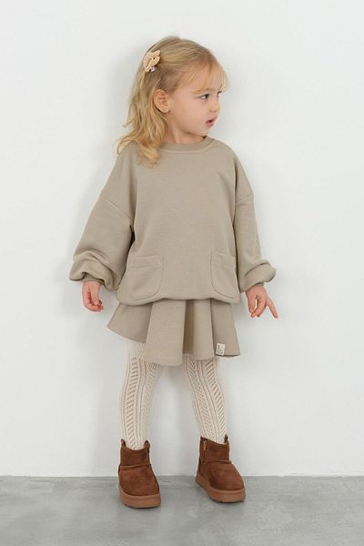 Mioma Kids Skirted Sweat Suit Light Mink