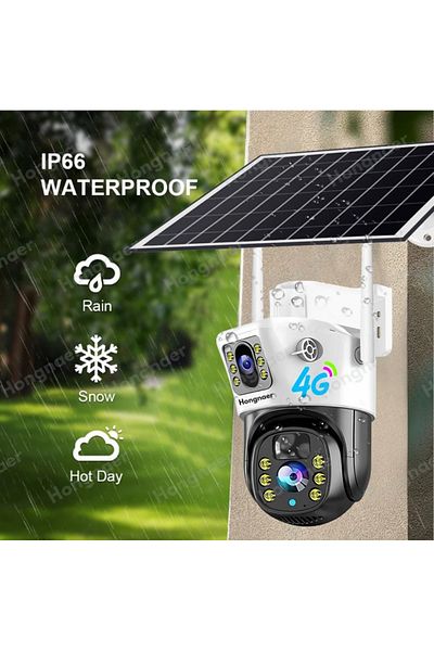 OEM Surveillance camera4G SIM, solar charging, two-way audio, dual lens, motion detection