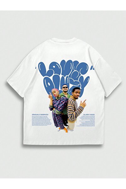 Jose Clothing تي شيرت مطبوع بأكمام قصيرة وقصة كبيرة الحجم