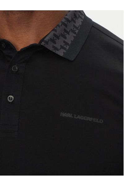 Karl Lagerfeld Men's Polo 745001 552200 Black