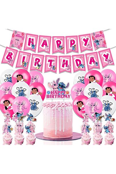 EvrikaUnity Set 18 baloane copii, Lilo & Stitch, Petrecere Aniversara, Latex,...