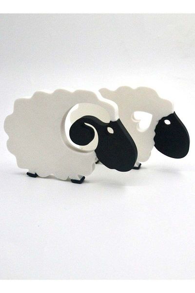 3D Brothers Eid Sheep – 2-Piece Set for Decoration & Giveaways