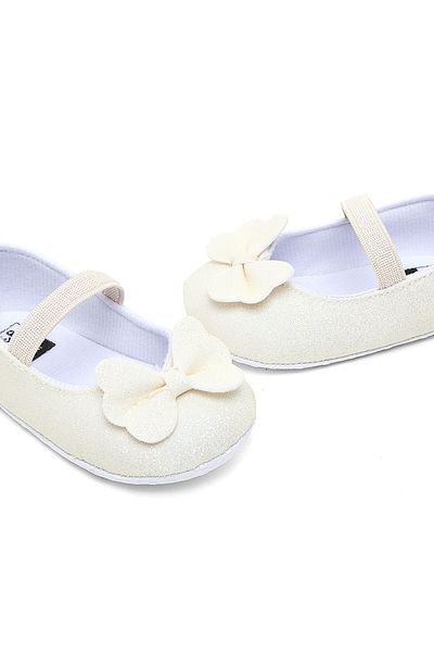 R&B White Bow Detail Booties for girls