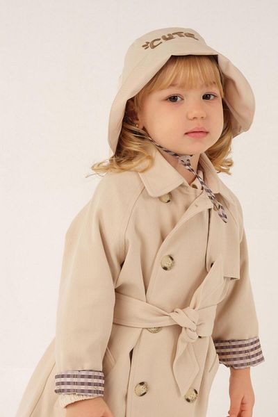 Mioma Kids Embroidered Bucket Hat Stone