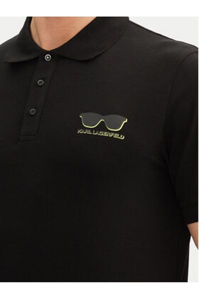 Karl Lagerfeld Men's Polo 745400 552235 Black