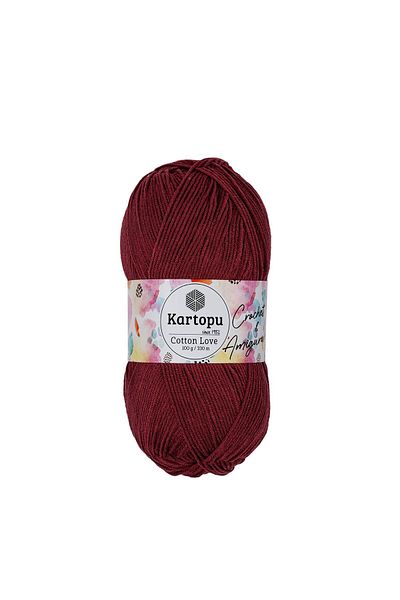 Kartopu 5 τεμάχια Cotton Love Υφαντική Κλωστή Αμigurumi K104 Κλαρέτ Ρέντ