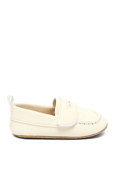 R&B White Solid Booties for boys