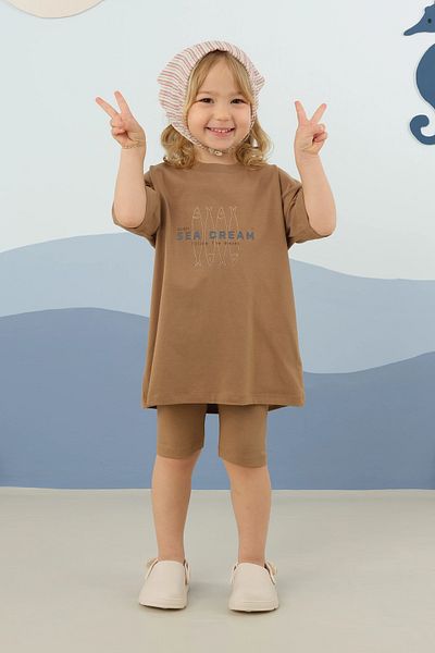 Mioma Kids Basic Set Latte with Short Leggings